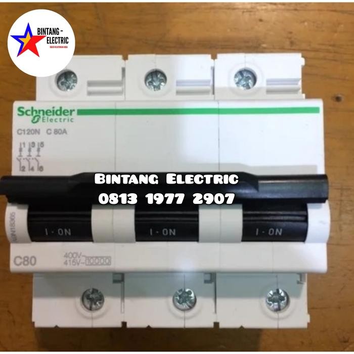 Menarik Mcb 80A 3P C120N Schneider Terlariss 