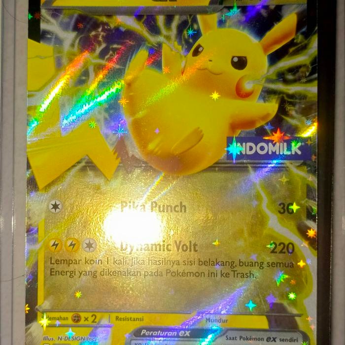 Hobi3s- Pikachu Ex Promo Indomilk Kartu Pokemon Indonesia
