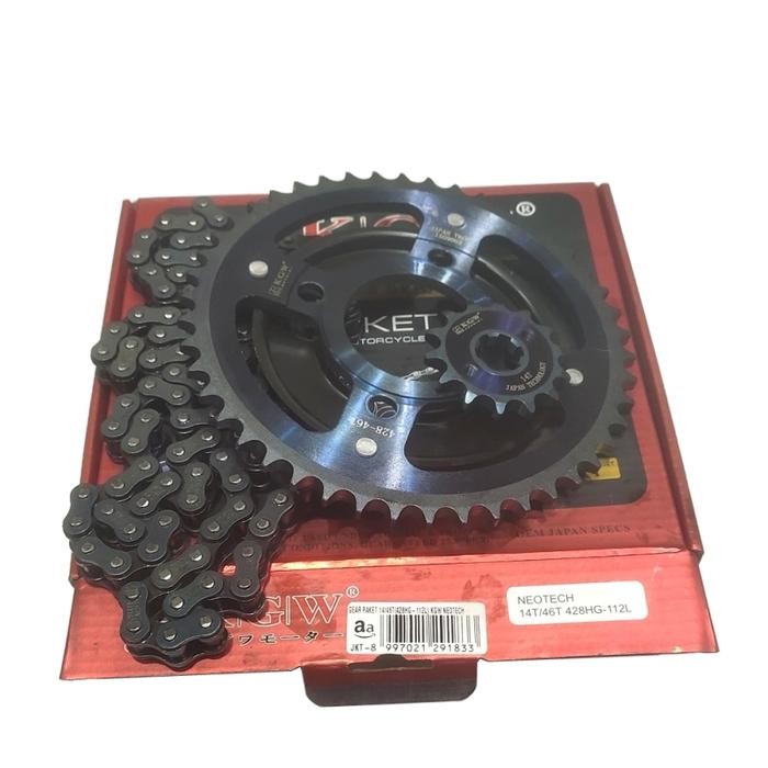 GEAR GIR SET GEAR GIR PAKET BAJA 14/46T(428HG-112L) KGW NEOTECH