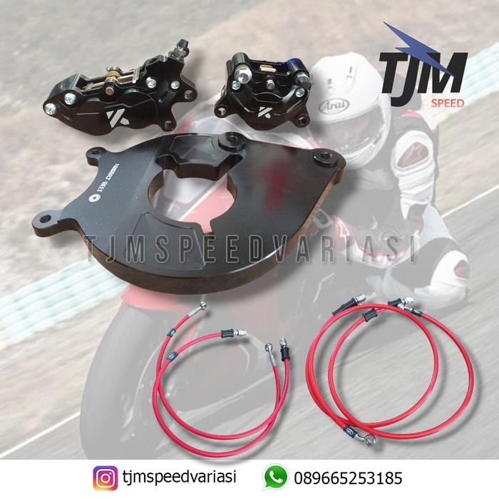 Paket Kaliper KTC 4P 2P+Breket Kaliper Belakang XMAX+Selang Hel XMAX