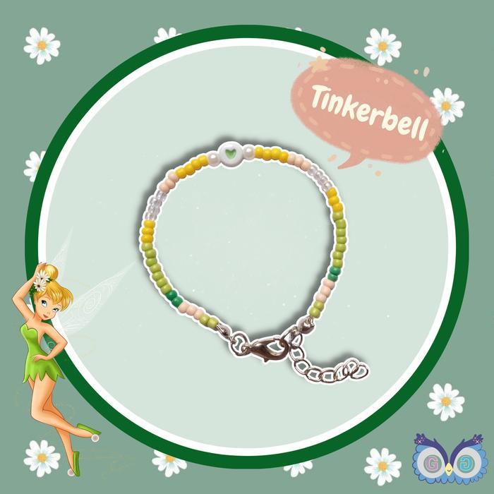 BEADS BRACELET TINKERBELL SERIES || GELANG MANIK TINKERBELL TERBARU - Tinkerbell, Dengan Kait