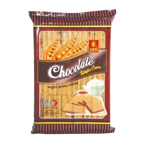 Ubm Wafer Cream Aneka Rasa - Ubm Wafer Cream Black Vanilla Cookies Food Snack Strawberry Cemilan