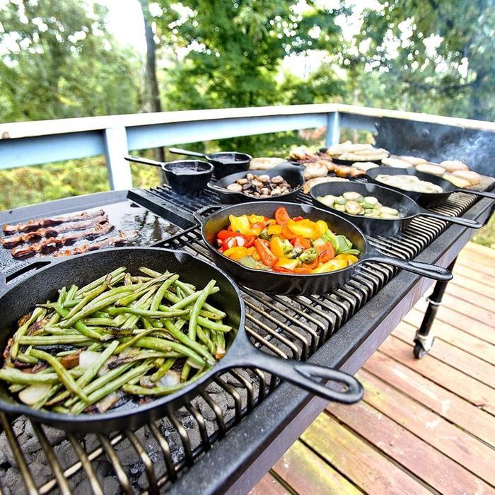 LODGE CAST IRON FRYING PAN DEEP FRYING PAN10 INCH CAST IRON MASAK STEAK LODGE 25.4 CM / 10 INCH