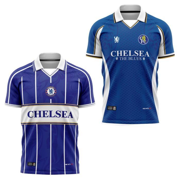 Nizesport - Jersey Chelsea Vintage Retro Casual Bahan Dryfit Adem Nyaman Olahraga