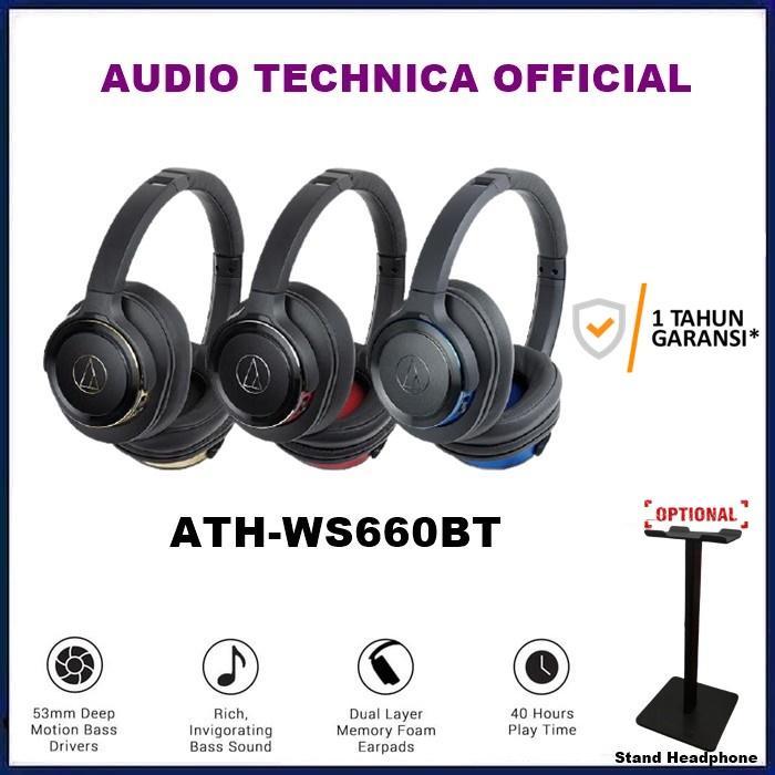 Audio-Technica ATH-WS660 BT Bluetooth Headset ATH WS660BT WS660