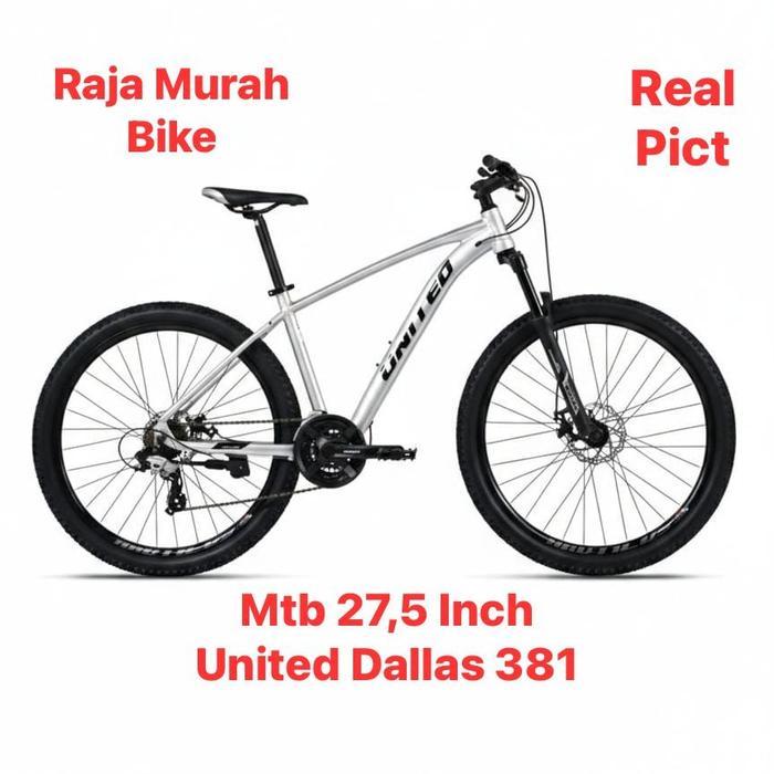 sepeda gunung mtb 27,5 inhc united dallas 381 frame alloy sepeda gunung terbaru united dallas 381 - 