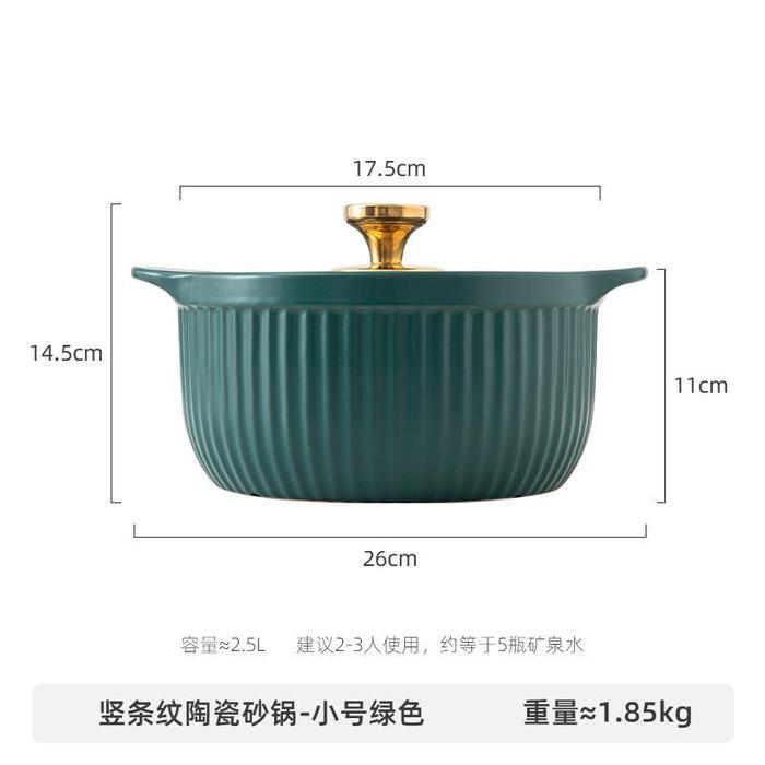 Stove ceramic casserole stew pot/ panci keramik