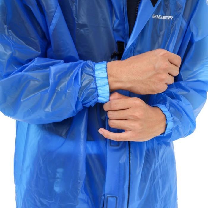 Jas Hujan Eiger Squadron Raincoat Motor Mantel Original Rain Suit Blue