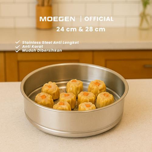 Oxonne - Steamer/Kukusan Stainless Steel Untuk Wok Pan 24cm, 28cm, 30cm, & 32cm