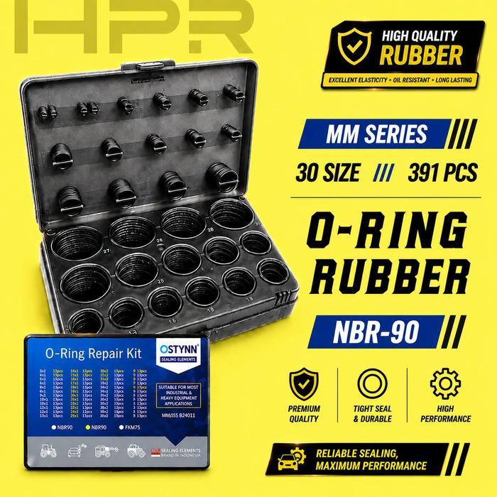 Nbr-90 Rubber Oring O-Ring Box Set Mm Jis B2401 - Karet Seal Anti Bocor - Motor - Mobil - Pcp -