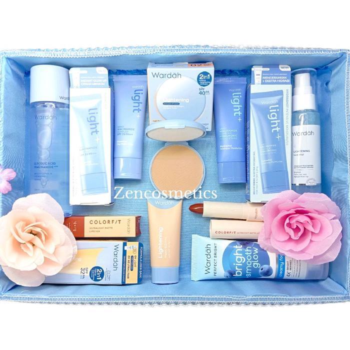 Promo Wardah Seserahan/ Paket Parsel Kosmetik Set Lamaran / Paket Seserahan Wardah Lightening Gratis