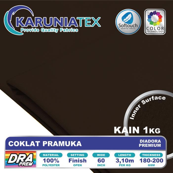 Kain Diadora Premium Coklat Pramuka Karunia Textile
