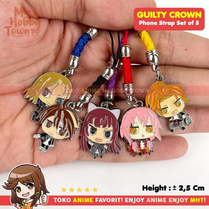 Gantungan Phone Strap Phonestrap Anime Guilty Crown Shu Ouma In Yuzuriha Tsugumi Gai Tsutsugami