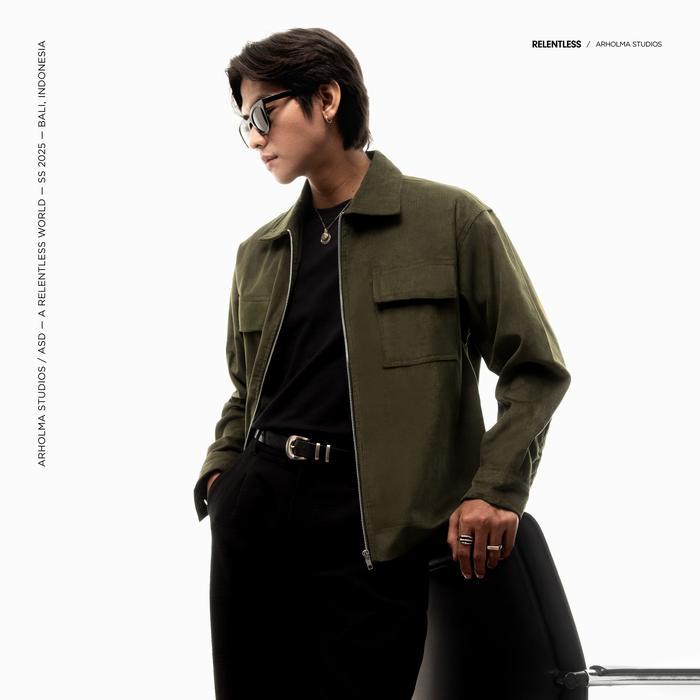 Arholma Studios - Corduroy Zip Jacket 'Hiraeth' Olive Diskon Sale