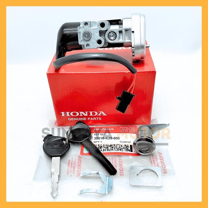 KUNCI KONTAK SET K25 KEYSET ORIGINAL HONDA BEAT KARBU BEAT FI BEAT POP BEAT ESP KUNCI MOTOR 1 SET