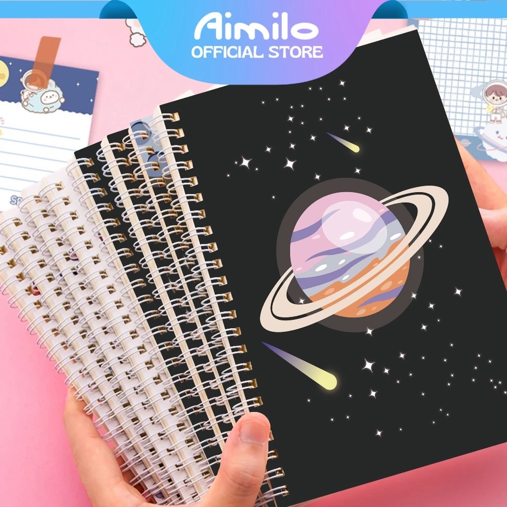 

[READY] Aimilo Notebook A5 1 Paket 4 Pcs Buku Diary Aesthetic Buku Jurnal Aesthetic Sekolah 40 Lembar