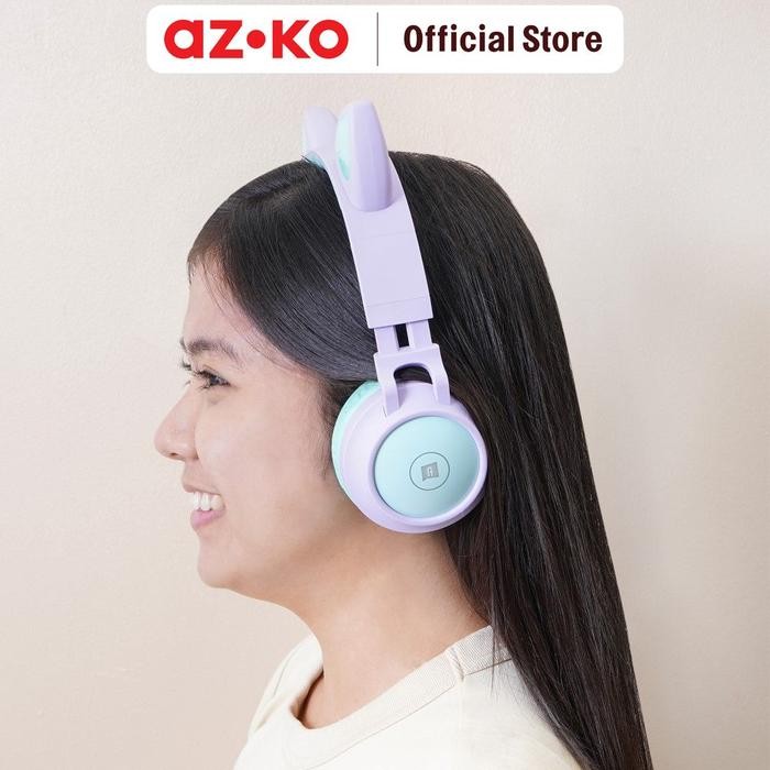 ATARU HEADPHONE BLUETOOTH BT028C - UNGU/HIJAU MINT