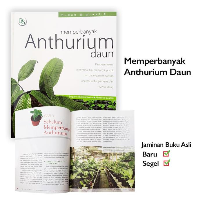

Buku Panduan Teknis Memperbanyak Anthurium Daun Mudah Praktis