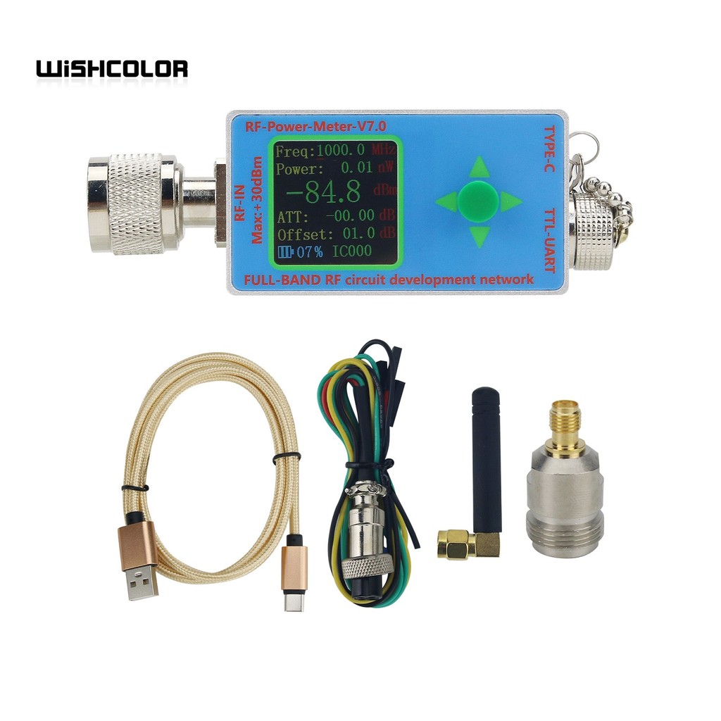 Wishcolor Rf-Power-Meter-V7.0 10Ghz Rf Power Meter Maximum Input Power 30Dbm (1W) N-Type Connector