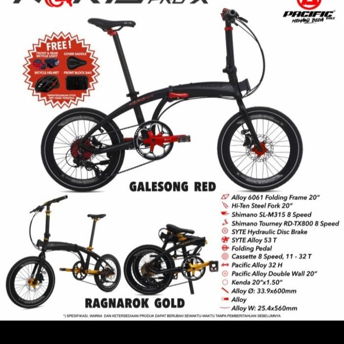 Ready sepeda lipat pacific noris pro x 20 inch Terlaris