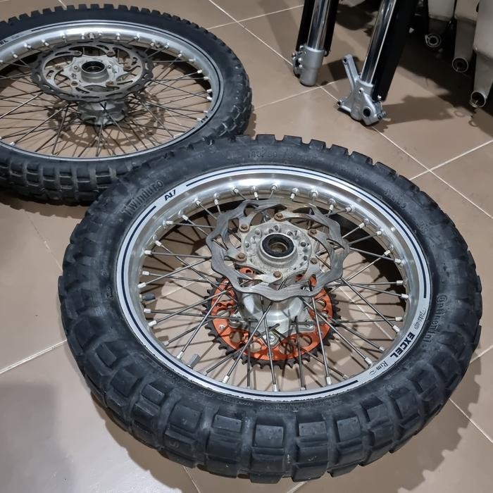 Roda velg trail SE teromol + disk KTM 250 EXCF ukuran velg 21 - 18
