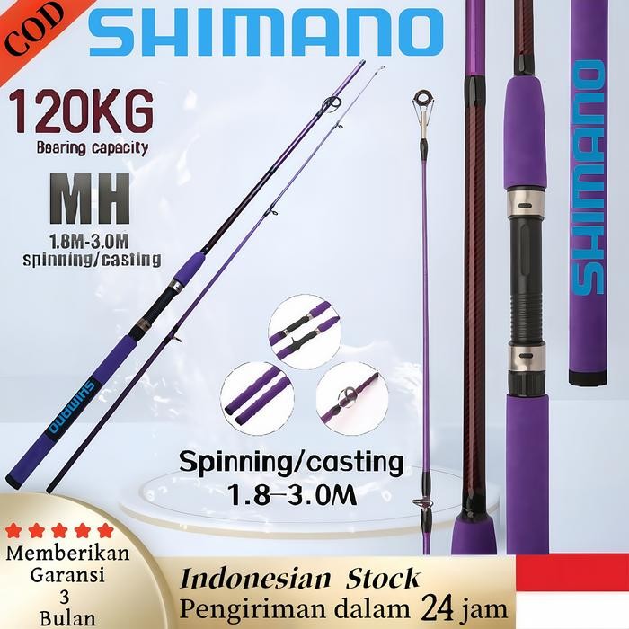 Seahawk Fishing - 2025 New Shimano Rod Batang Pancing Rod Casting Rod Spinning Rod Mh Power