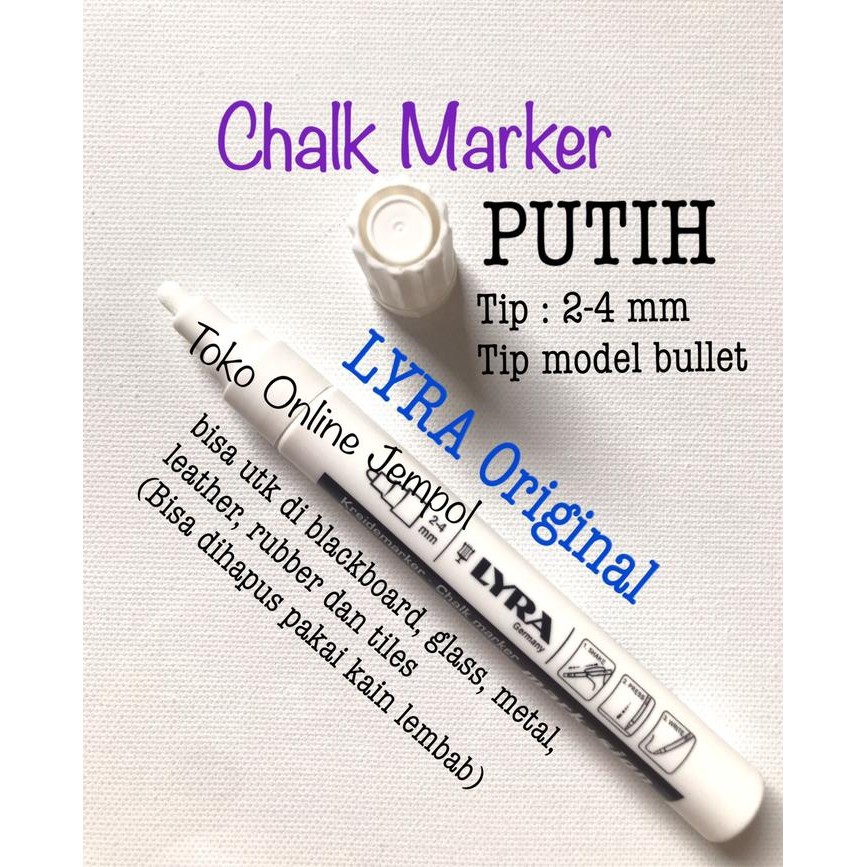 

PUTIH 2-4mm Chalk Marker LYRA Spidol bisa dihapus 4410001 ATK1259LY