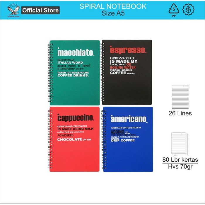 

Buku Tulis Spiral / Notebook Spiral / Notes Spiral TOMEX Motif A5