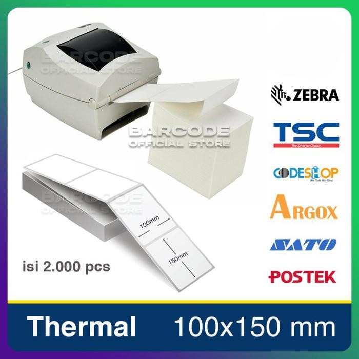 

Label Bare 100 x 150 Kertas Stiker Termal 100x150 mm A6 3 Pcs
