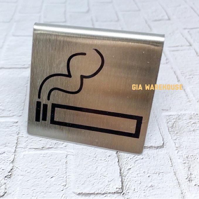 

SMOKING SIGN PLATE LABEL PLAT TANDA AREA MEROKOK BESI TEBAL