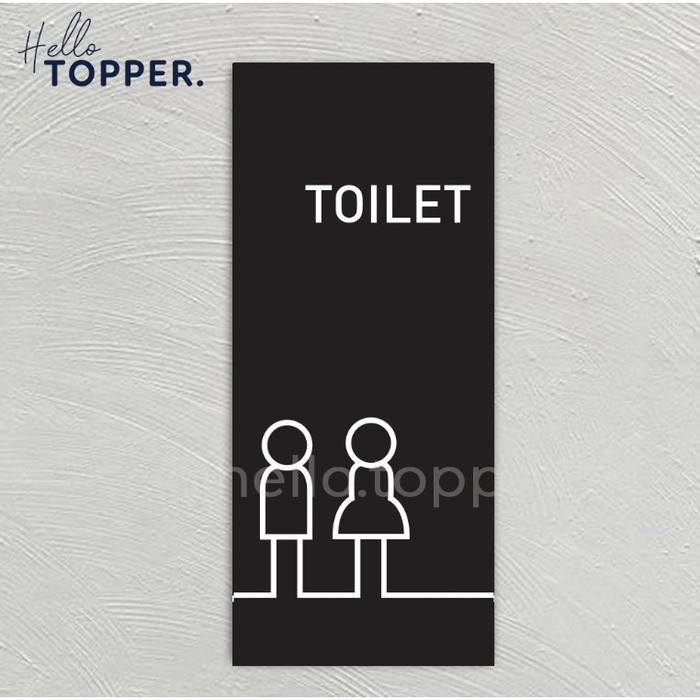 

SIGN AKRILIK TOILET PRINTED LABEL SIGNAGE RESTROOM ACRYLIC DISKON