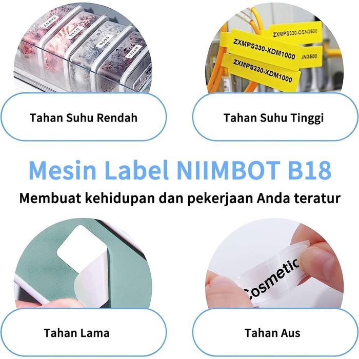 

NIIMBOT B18 Label Cable Sticker Paper, Tahan Air Dan Tahan Minyak, Warna Tidak Pudar