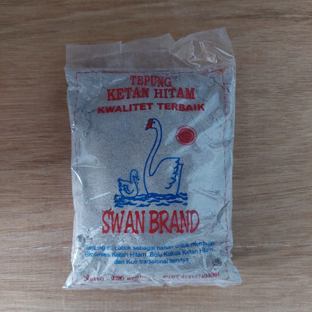 

Tepung Ketan Hitam Kualitet Terbaik Swan Brand Kemasan 250 gram