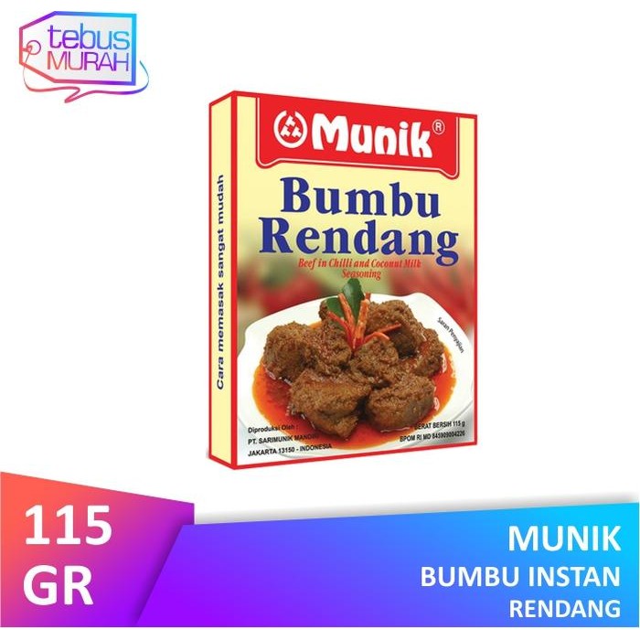 

Stok Baru Munik Bumbu Rendang 115gr