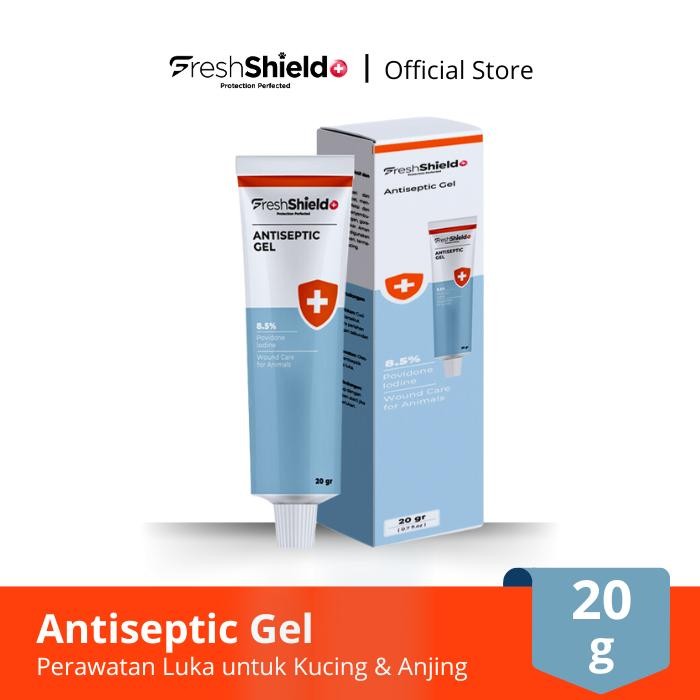 Pilihan- Freshshield+ Gel Antiseptik Luka Untuk Kucing & Anjing -8,5% Povidone-Iodine 20G Obat