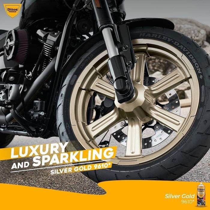 Pilihan- Cat Pilox Semprot Diton Premium Velg Warna Silver Gold 9610* Mesin Bodi Sepeda Motor