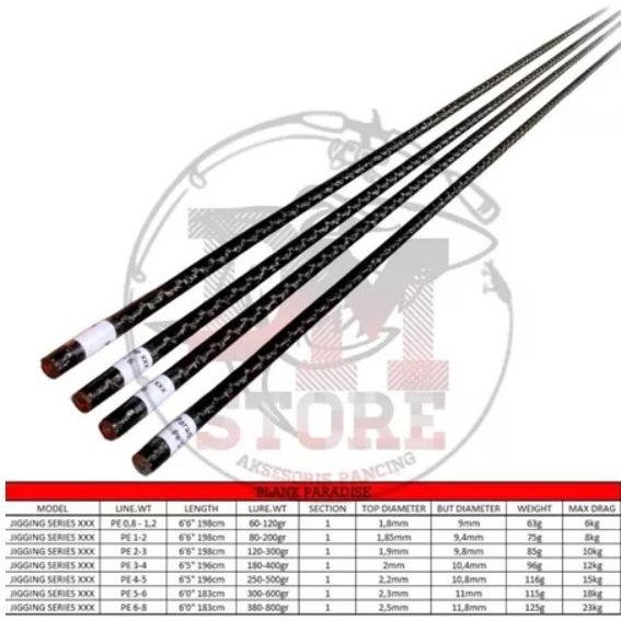 Blank Dinasti Jigging Series Xxx Premium - Blank Jigging Premium