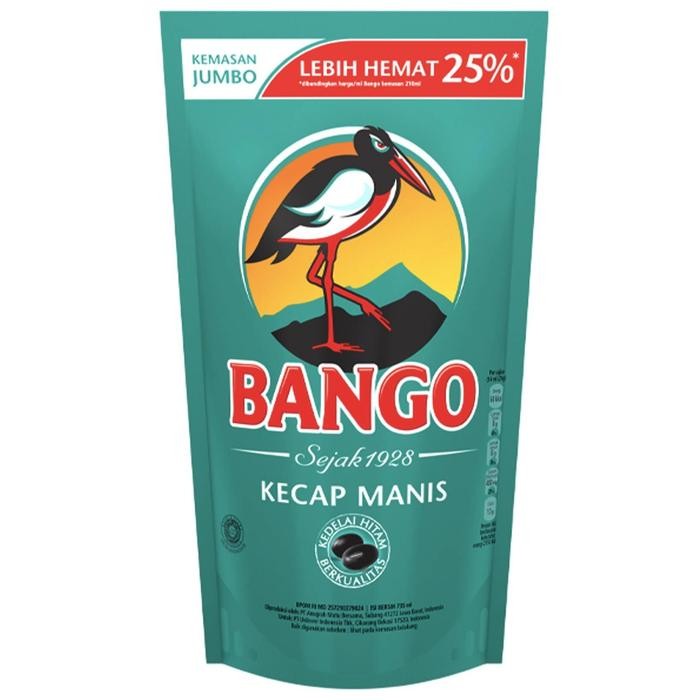 

ORIGINAL Bango Kecap Manis Refill 735Ml Hitam Kedelai READY STOCK