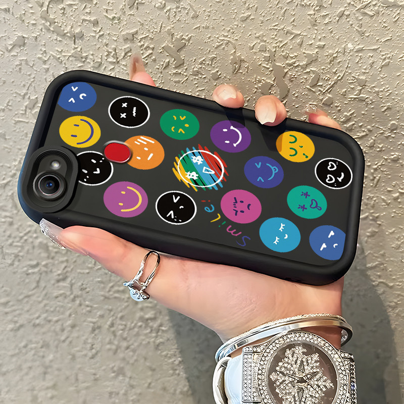 Casing Hp OPPO F5 F7 F5 Youth Case Casing Emoji tas pola HP Kasing Silikon Softcase mata langit tang