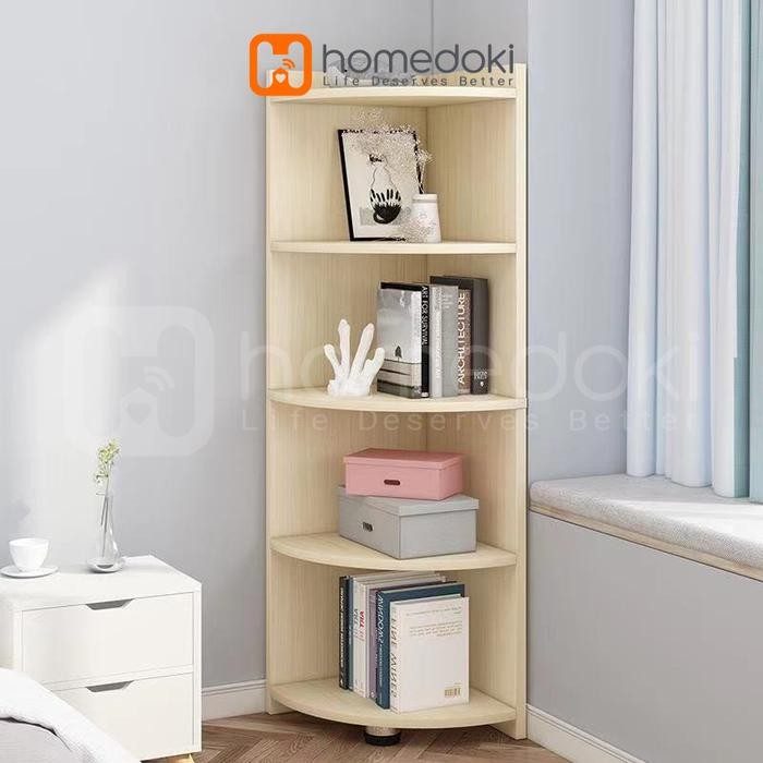Rak Sudut Besar Rak nimalis Kayu Serbaguna Rak Buku Multifungsi