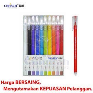 

Khusus Gosend! Gel Pen Chosch 0.5 Mm Campur 10 Warna - Set / Gelpen 05 Mm Mix 10 Colours / Ball Pen