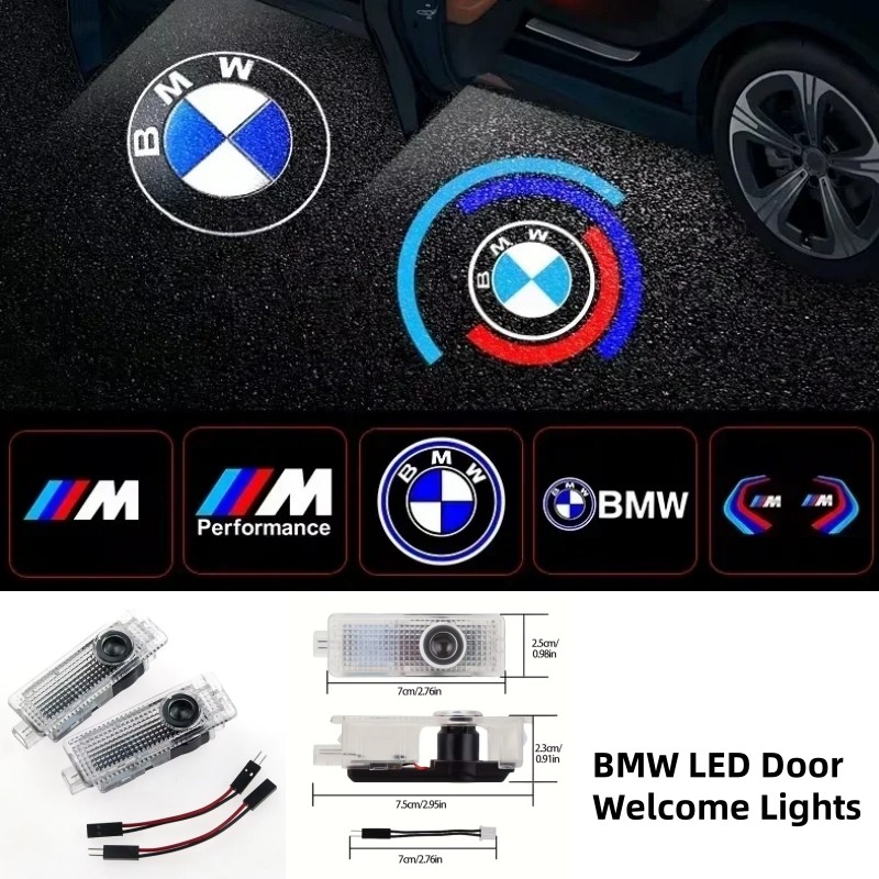 IMPORT 2/4Pcs LED Door Welcome Light Projector Logo for BMW X1 1 3 5 7 Series E84 E87 E90 E60 F10