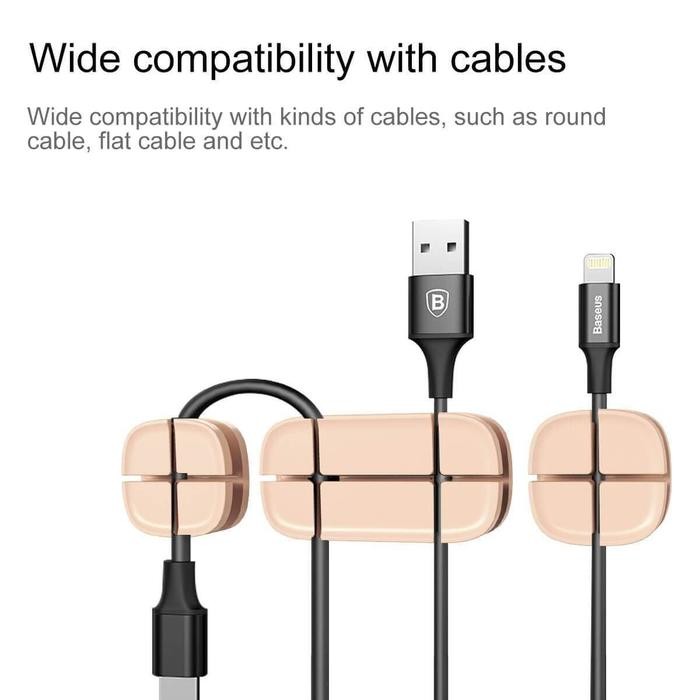 

Baseus Actdj-0K Cross Peas Cable Clip Brown