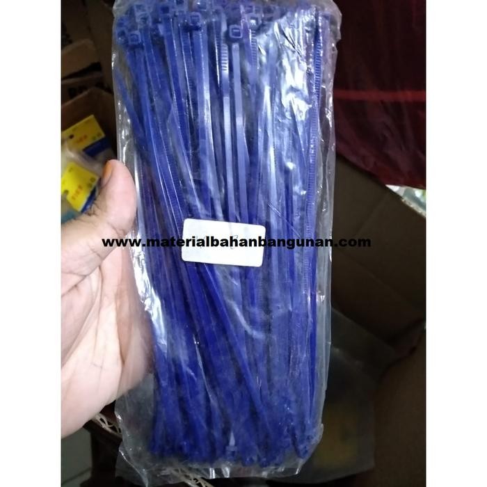 

Per 50 Buah Sabuk Marker Kabel Tis 2.5 X 180 Mm Biru Pengikat Plat Pagar Grosir