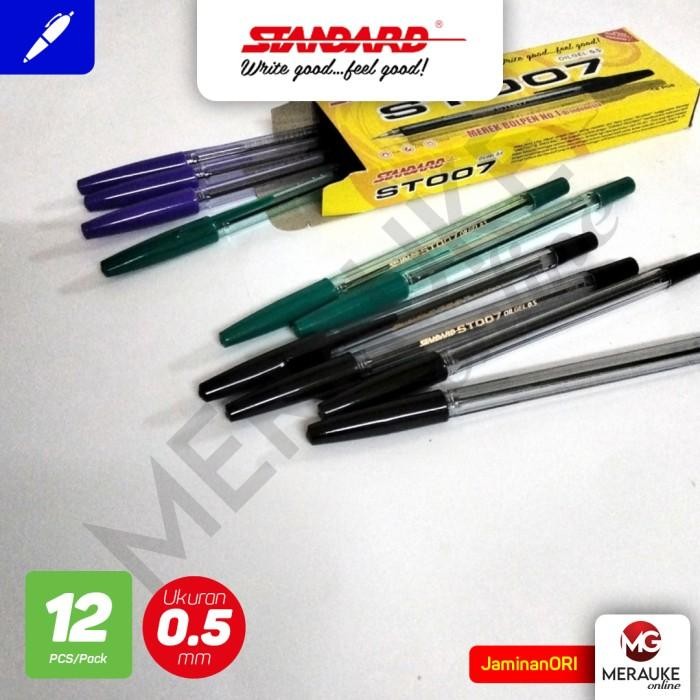Pilihan- Ballpoint Standard St007 - Hitam 12 Pcs