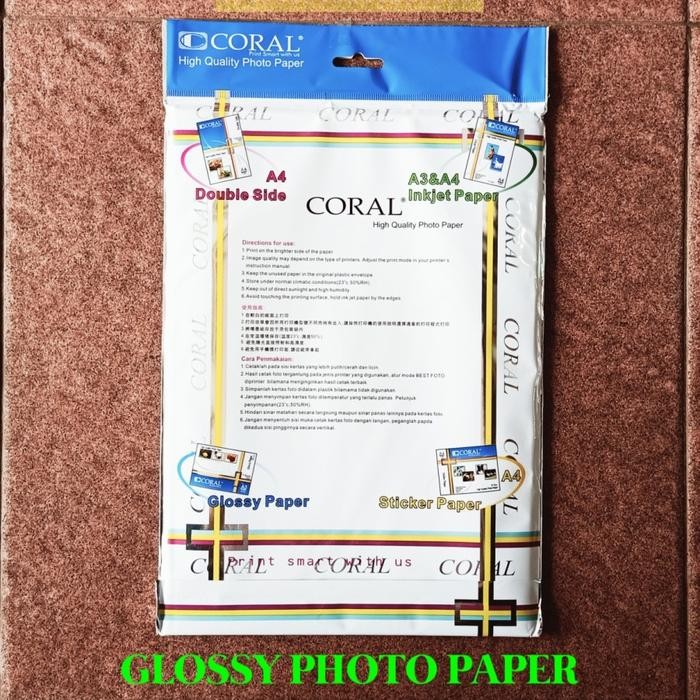 

Kertas Photo Paper 120 gsm Coral Cetak Print foto A4 (100 lbr)