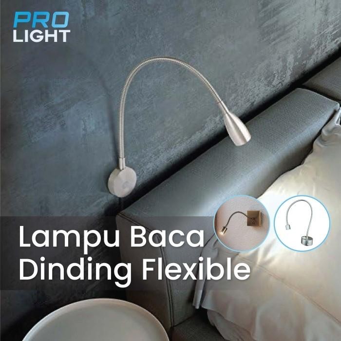 Lampu Baca Dinding Kamar Spiral Flexible - Bed Side Wall Lamp Light
