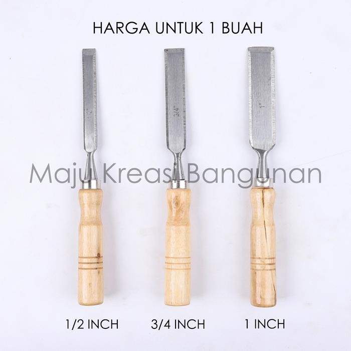 

New Alat Pahat Kayu 1/2 3/4 1 Inch Ukir Wood Carving Tatah Cungkil Chisel