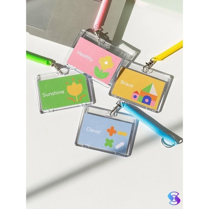 

New ID Card Holder Photocard Holder Card Acrylic Holder PC Emoney Holder Gantungan ID Card-Miss art