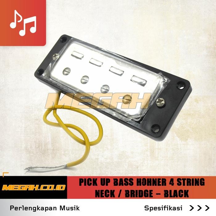 Terlaris PICK UP BASS HOHNER 4 STRING NECK / BRIDGE - BLACK (AG805) SALE